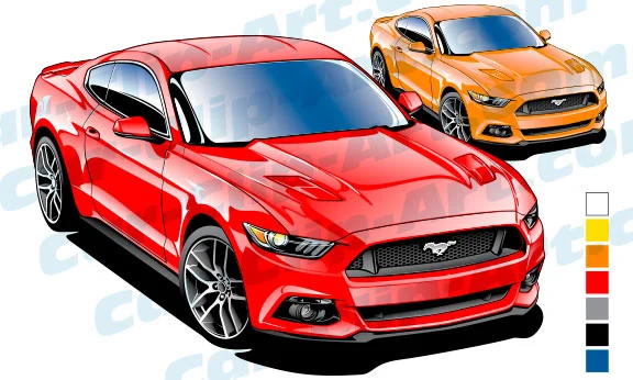 2015 Ford Mustang GT Vector Art