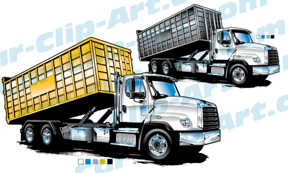 Freightliner Rolloff Vector Art