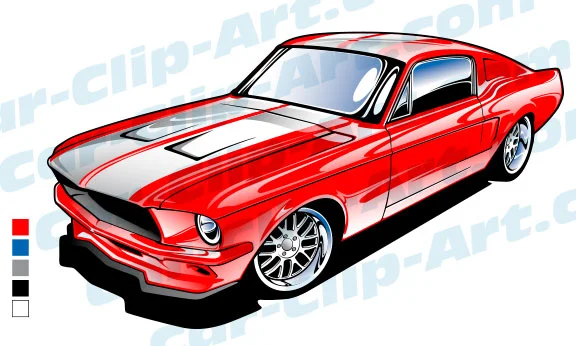 1967 Ford Mustang Vector Art