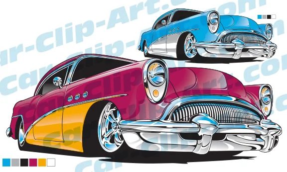 1955 Buick Special Custom Vector Clip Art