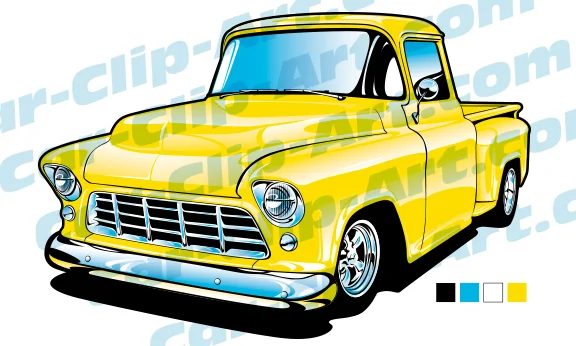 1955 Chevy Truck Vector Art