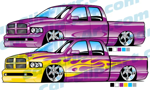 Dodge Ram Truck Vector Art