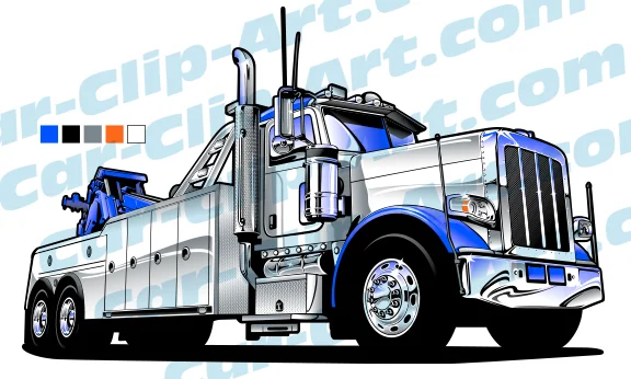 Peterbilt Heavy Duty Tow Truck Clip Art