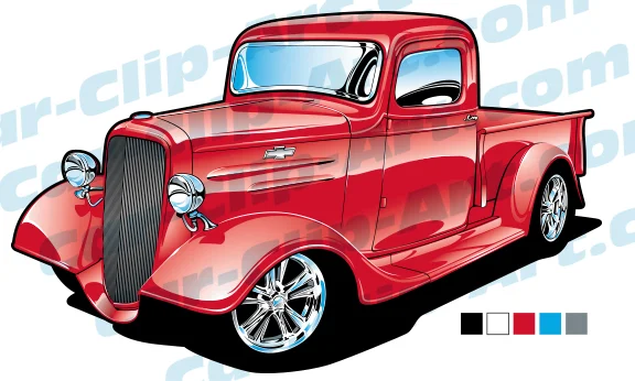 1935 Chevy Truck Vector Art