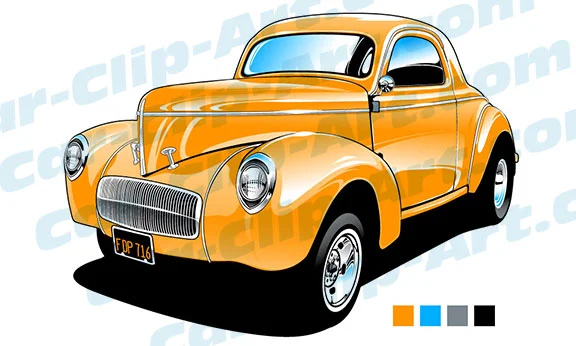 Willys Gasser Vector Art