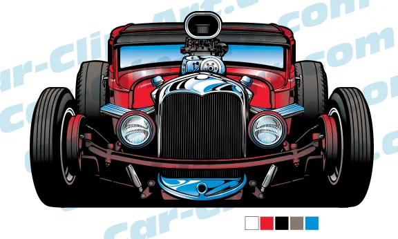 Rat Rod Vector Clip Art