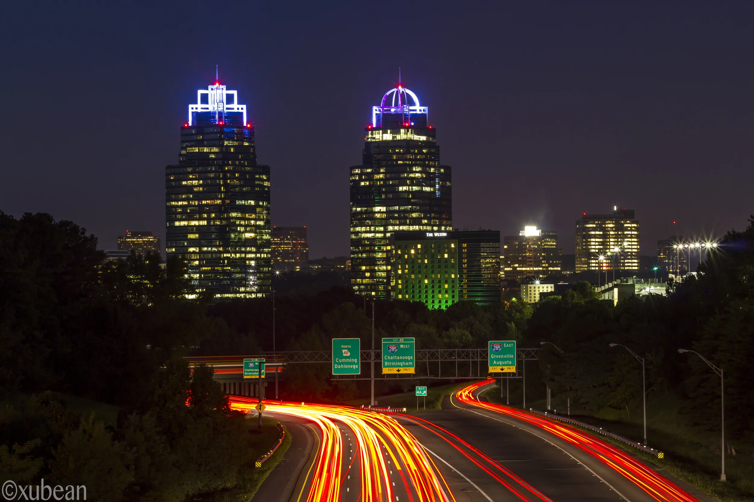The King and Queen Towers in Sandy Springs, GA
