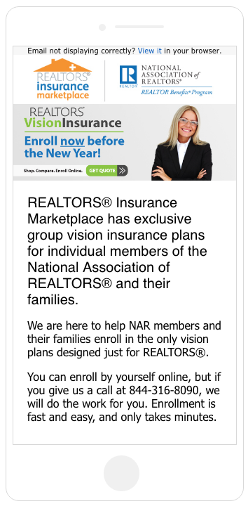 REALTORS Insurance Marketplace - REALTORS Vision Insurance Campaign 1 of 2