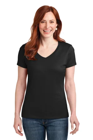 T-shirt Femme Hanes Nano - 100% Coton Léger, Coupe Classique, Col Sans étiquette, Pré-rétréci