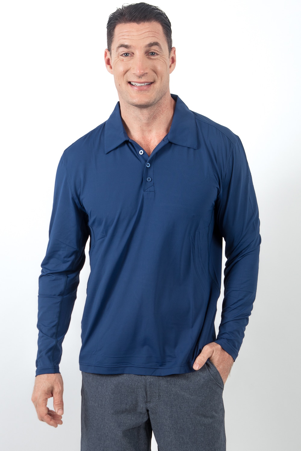 Bloq UV Long Sleeve Collared Shirt — ZEIDEL & co.