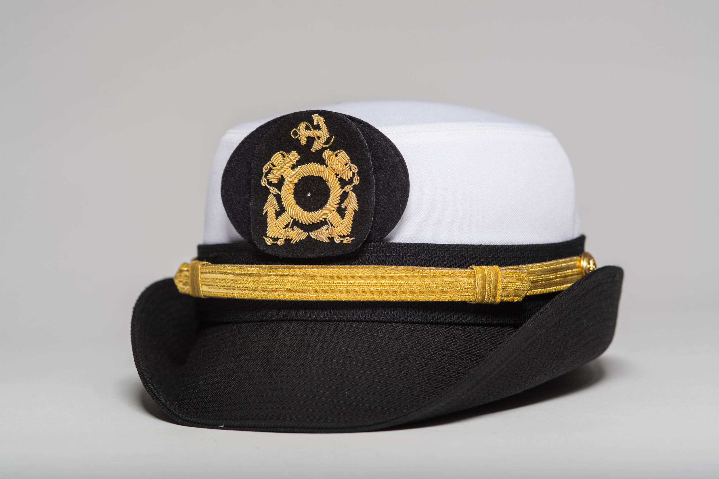 Womens Black Captains Hat Cap 