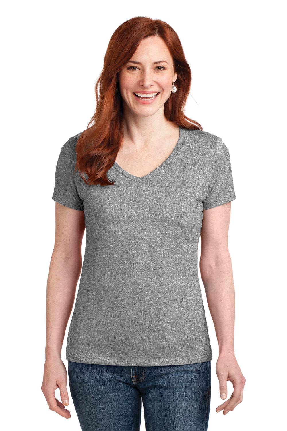 Hanes Ladies Nano-T Cotton V-Neck T-Shirt — ZEIDEL & co.