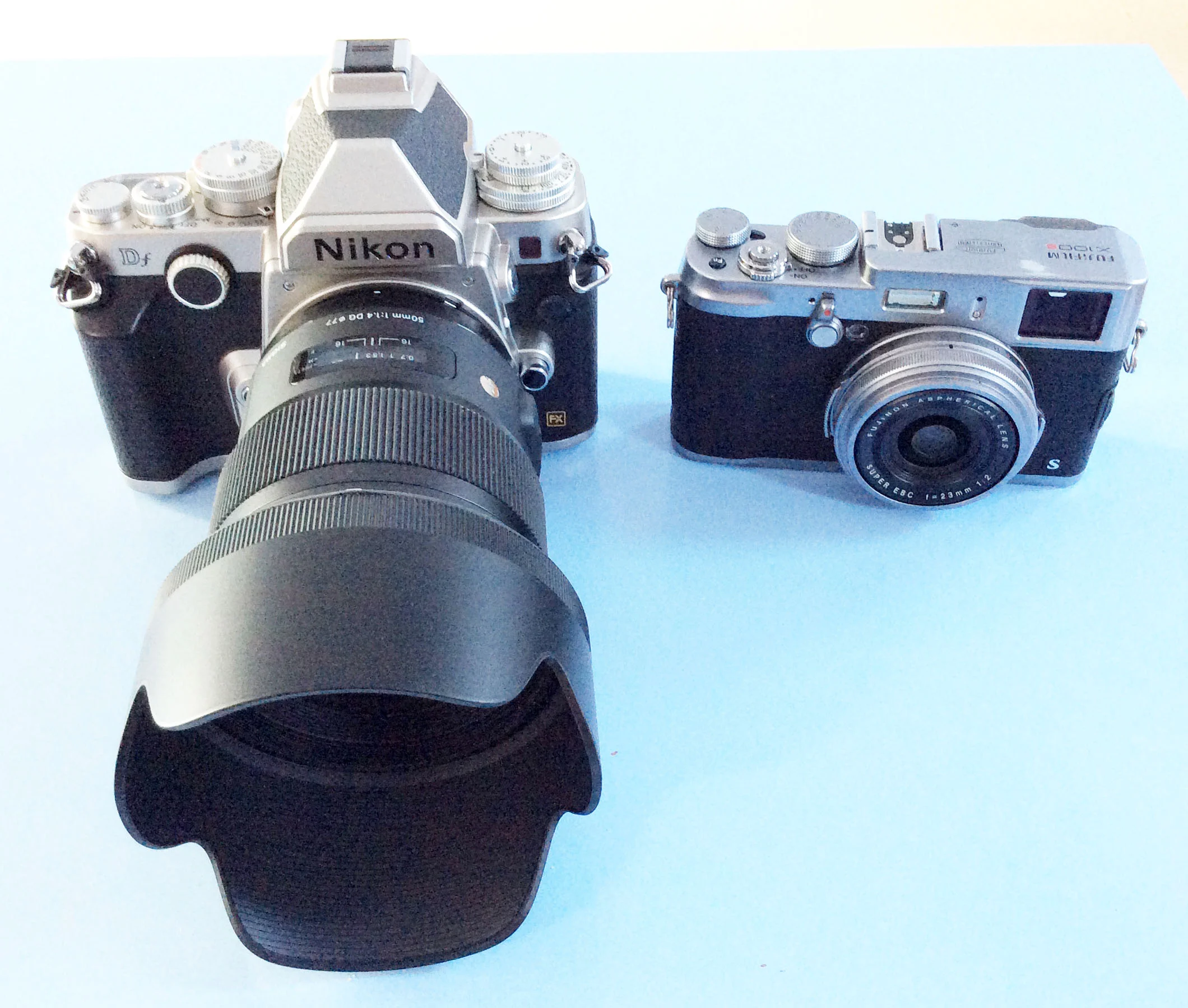 Nikon Df Sigma 50mm f/1.4 ART lens Fuji X100s