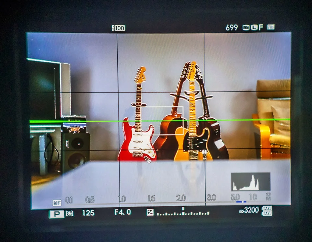 Fuji X-T1 Live Screen display