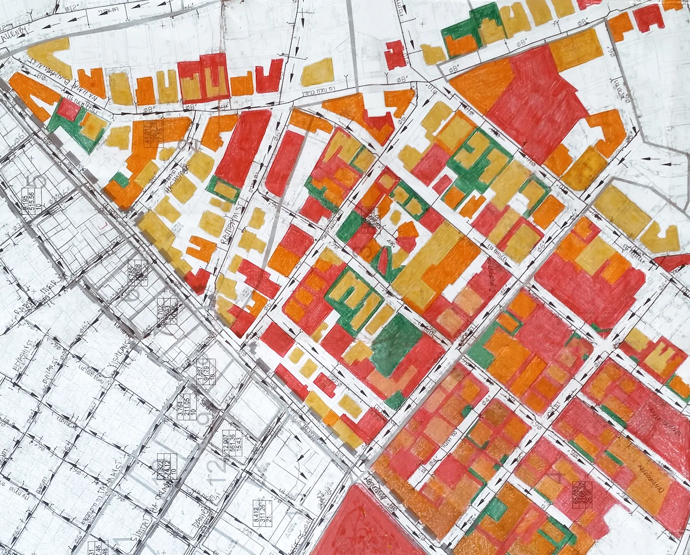TVGOV is an artist-led initiative and think tank lead by Sofia Bastidas, Peter Fend, Guillermo Leon Gomez, and Agustina Woodgate. While in Corsicana, TVGOV is producing a short film on Eco-Tax and the implication of real estate speculation. Image: TVGOV - Eco-Tax Assessment of Downtown Tel Aviv