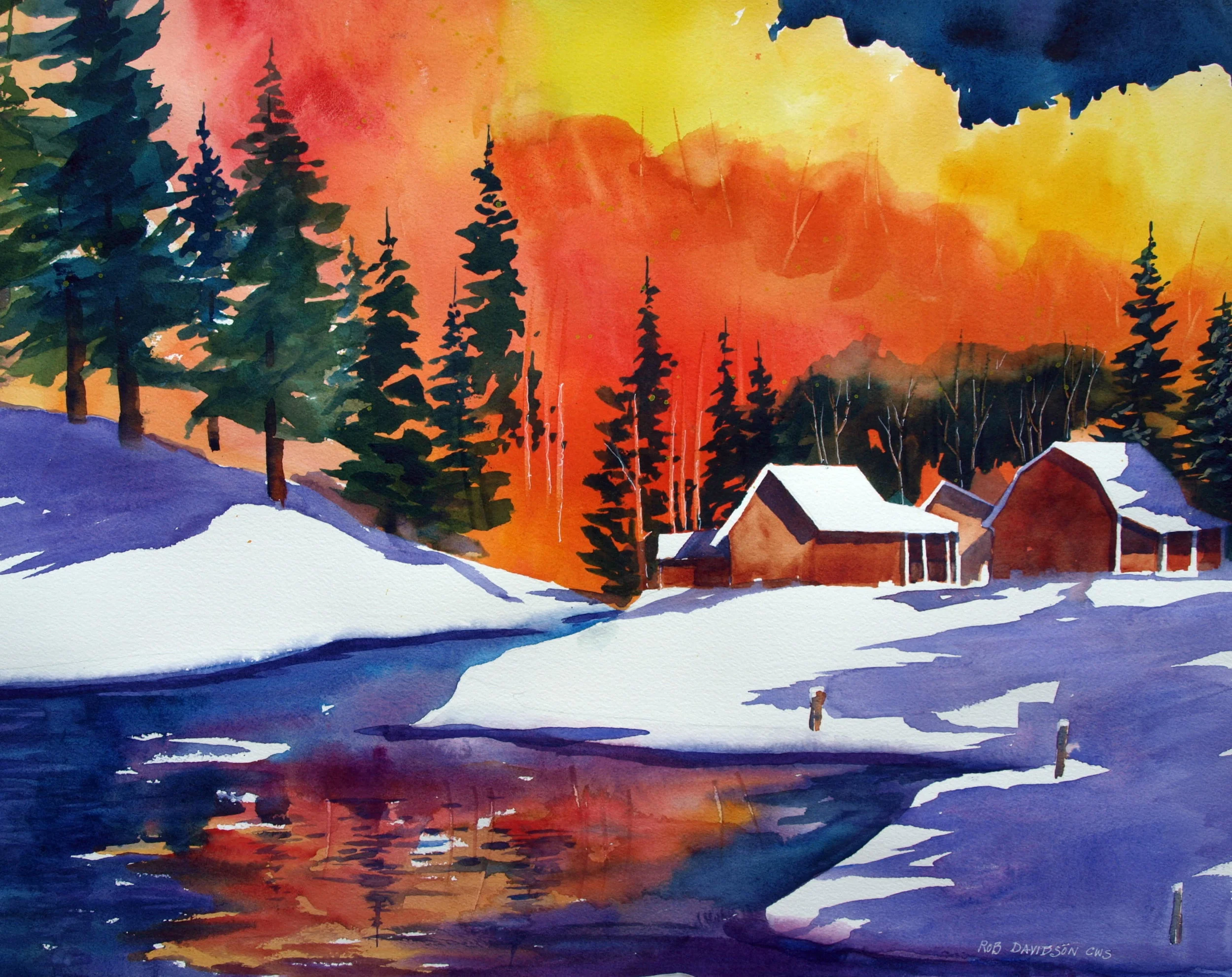 House and Barn on Lake