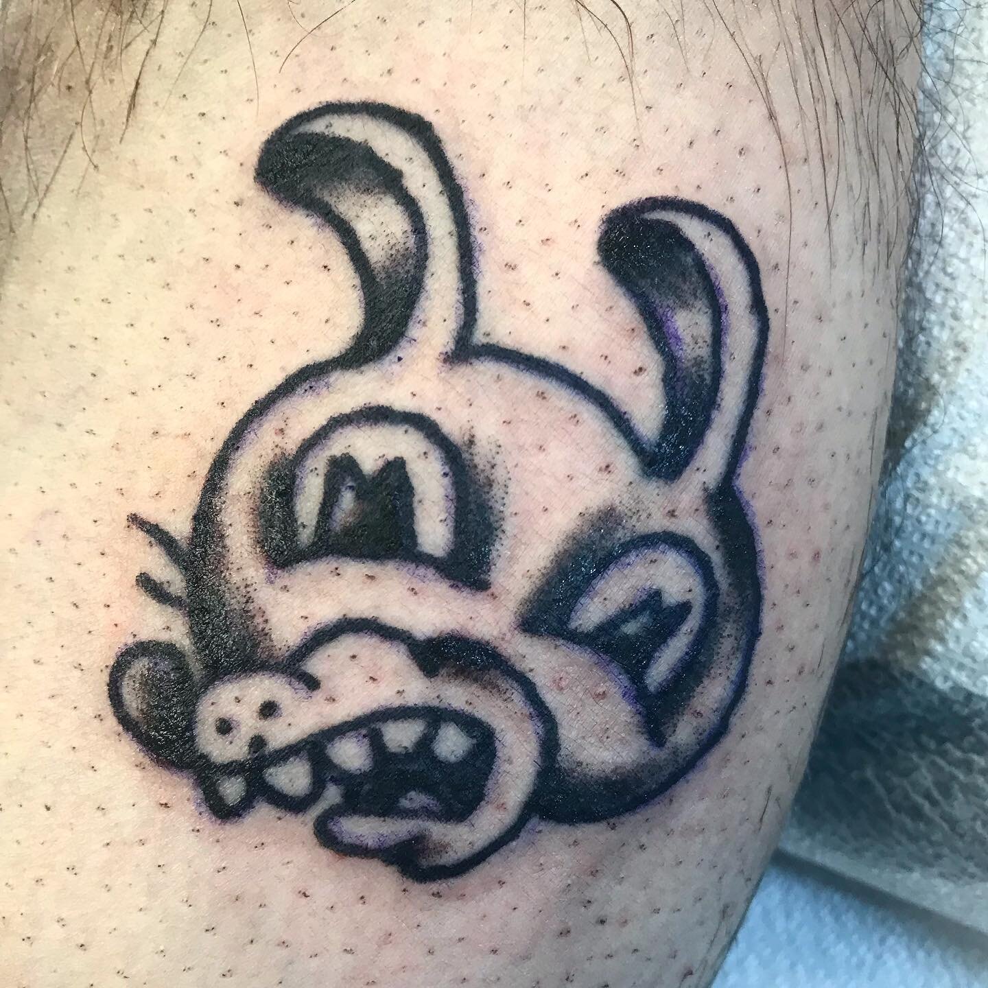 Thank you kathandrear37 for letting me do this flintstones tattoo on you  hope to see you again tatt tattoo tattoos tattooartist  Instagram