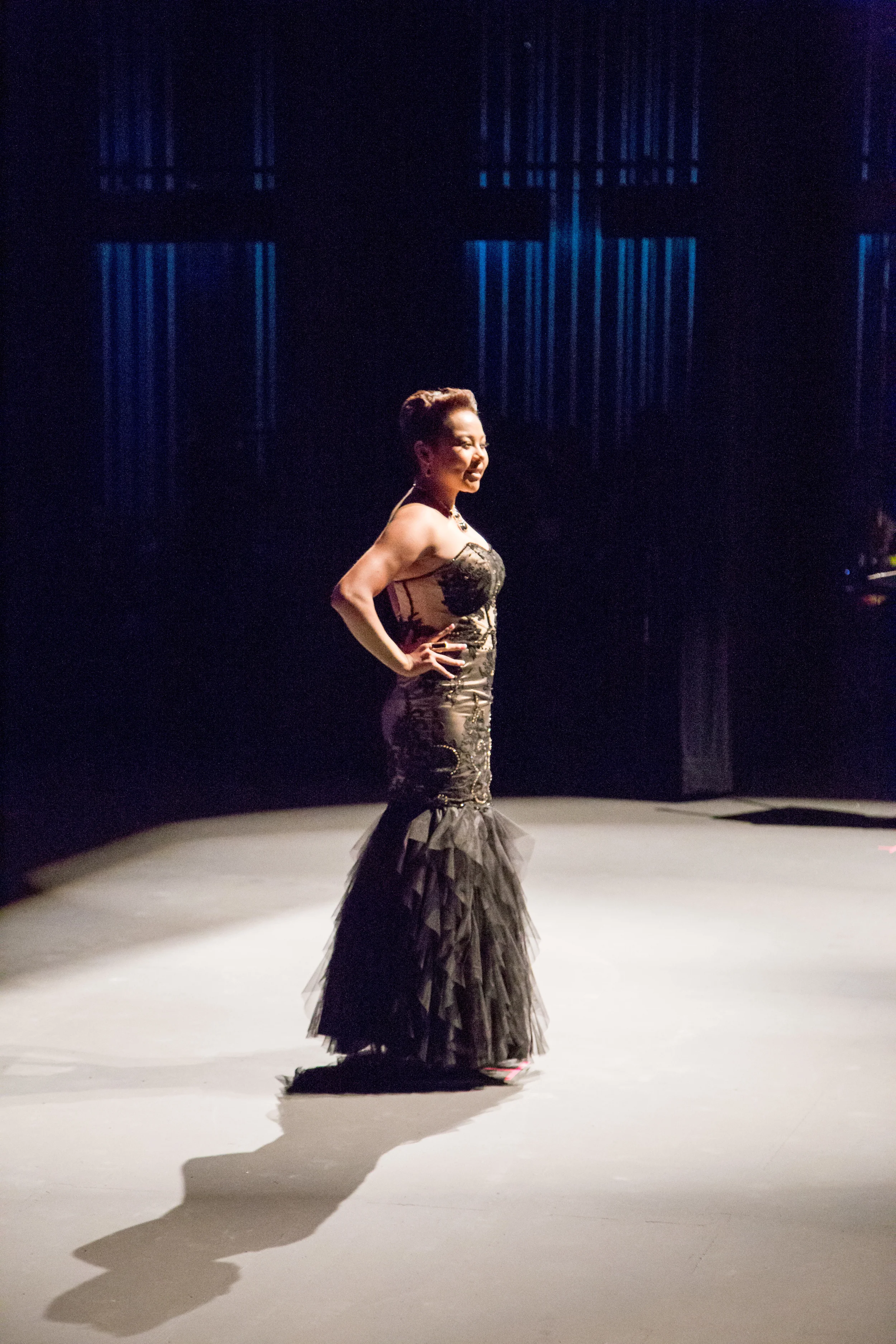 Another shot of Miss April Yazza in her evening gown.