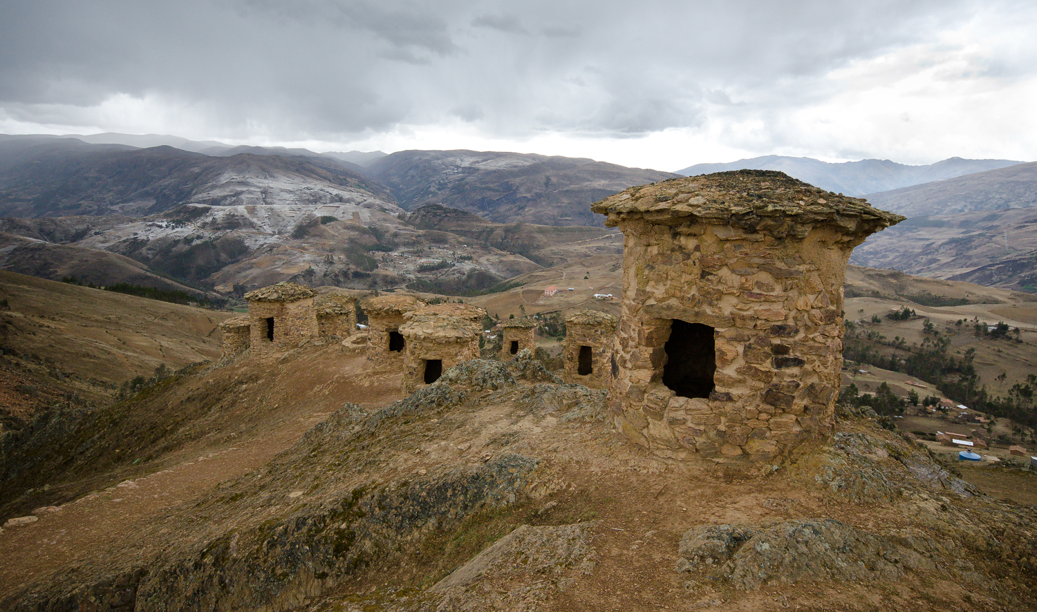 Chullpas, constructed as Funerary Towers for noble people.