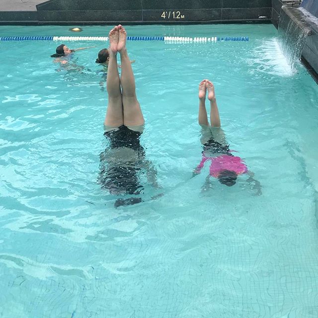 Aqua handstand practice in Montreal! #cheerfamily @eliteallstarcheer