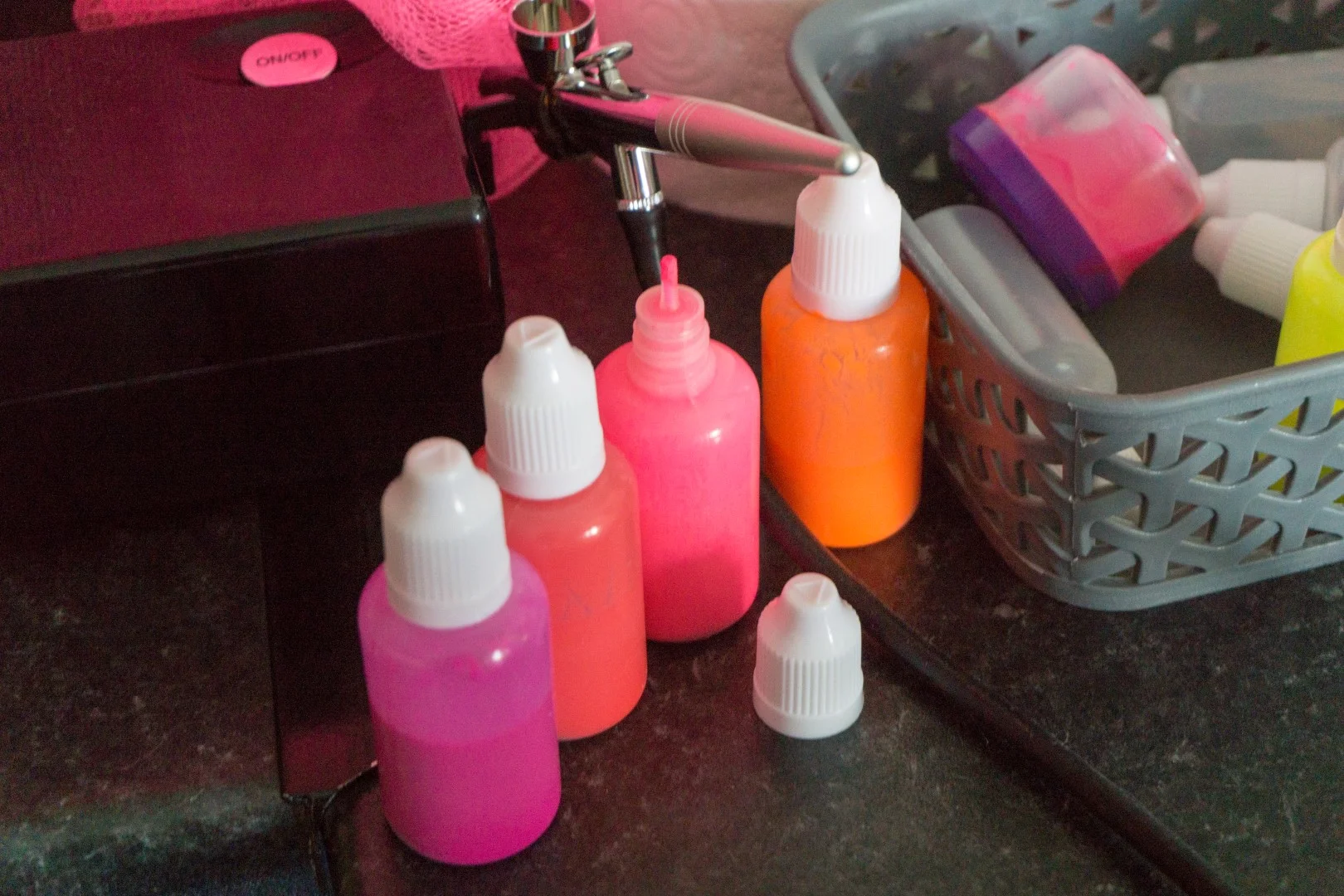 UV body paint and an Airbrush