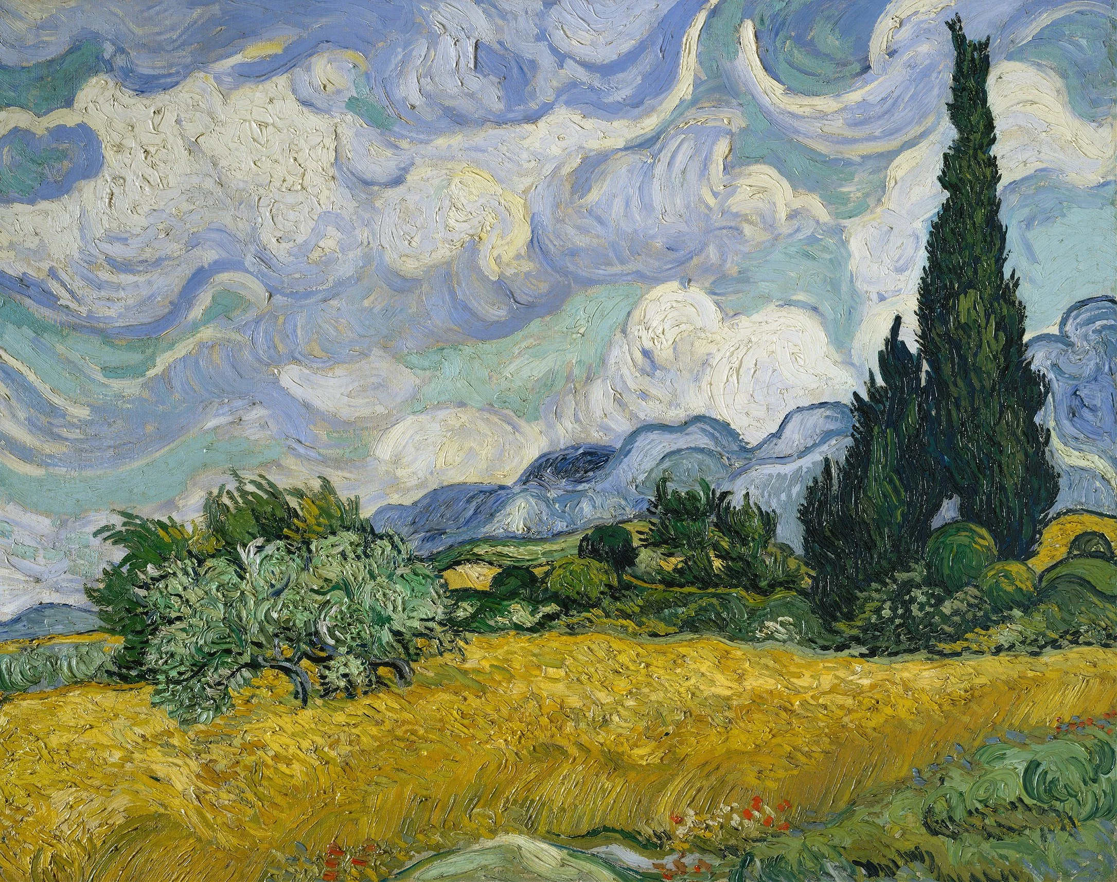 Wheat Field with Cypresses (1889) Vincent van Gogh (Dutch, 1853-1890).jpg