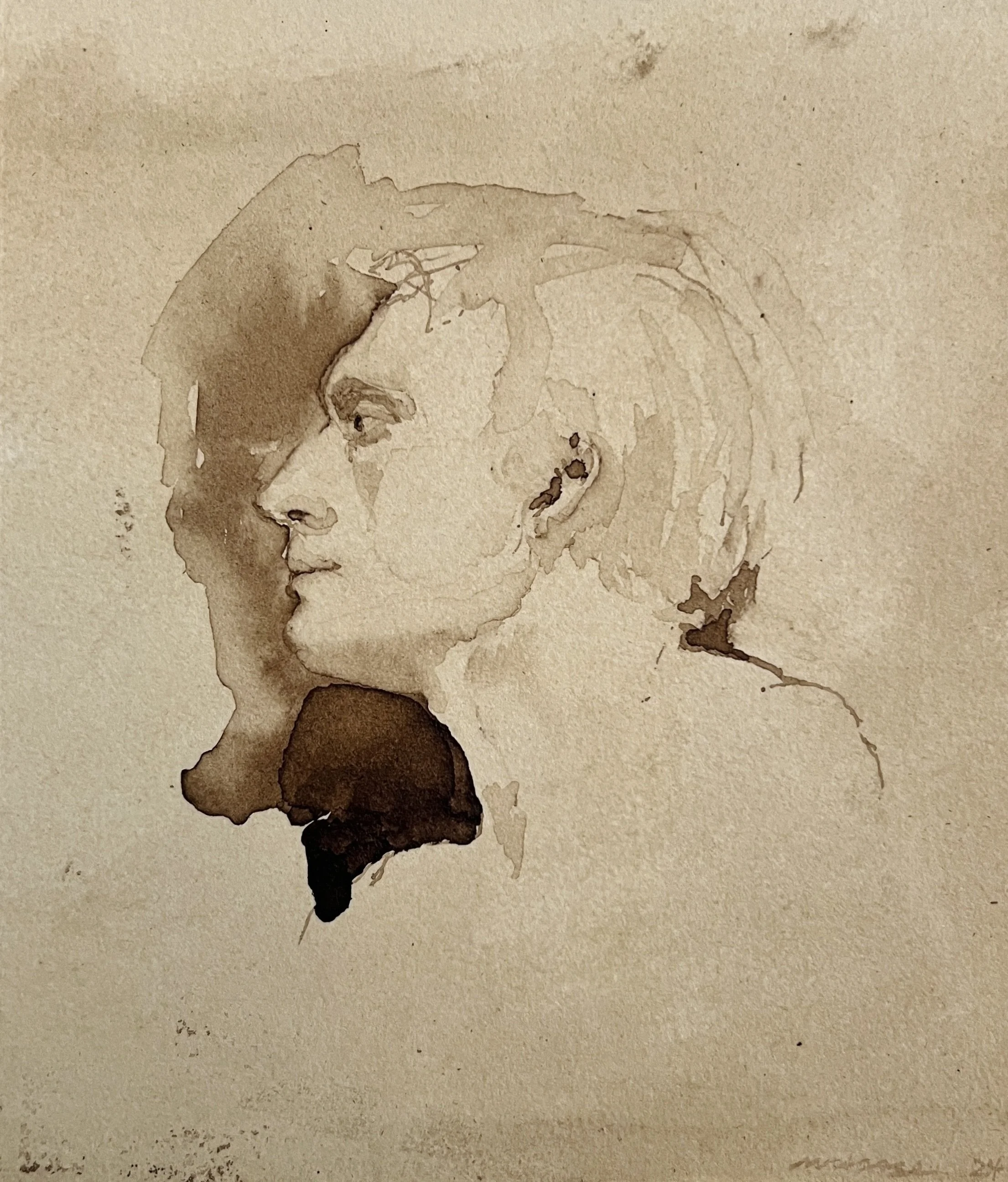  Figure 5, ink on hemp blend paper , 2024 * 