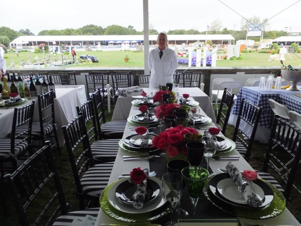 SPS Catering Personnel With Mayor Bloomberg's Table at The Hampton Classic