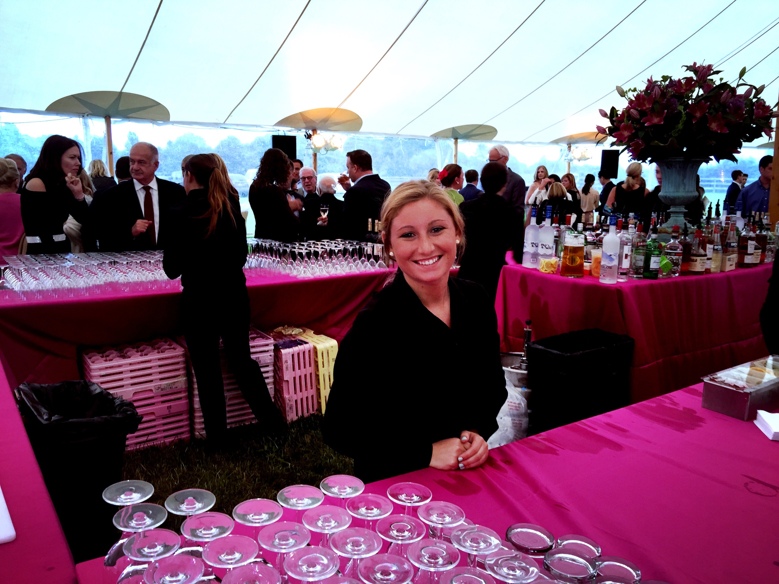 Silver Platter bartender at work during a 2015 event