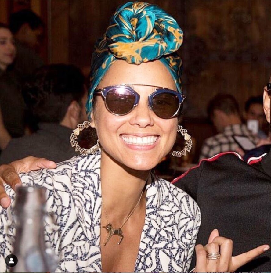 Alicia keys in MAS by Morgan Shara Magix the Unicorn Maxi necklace
