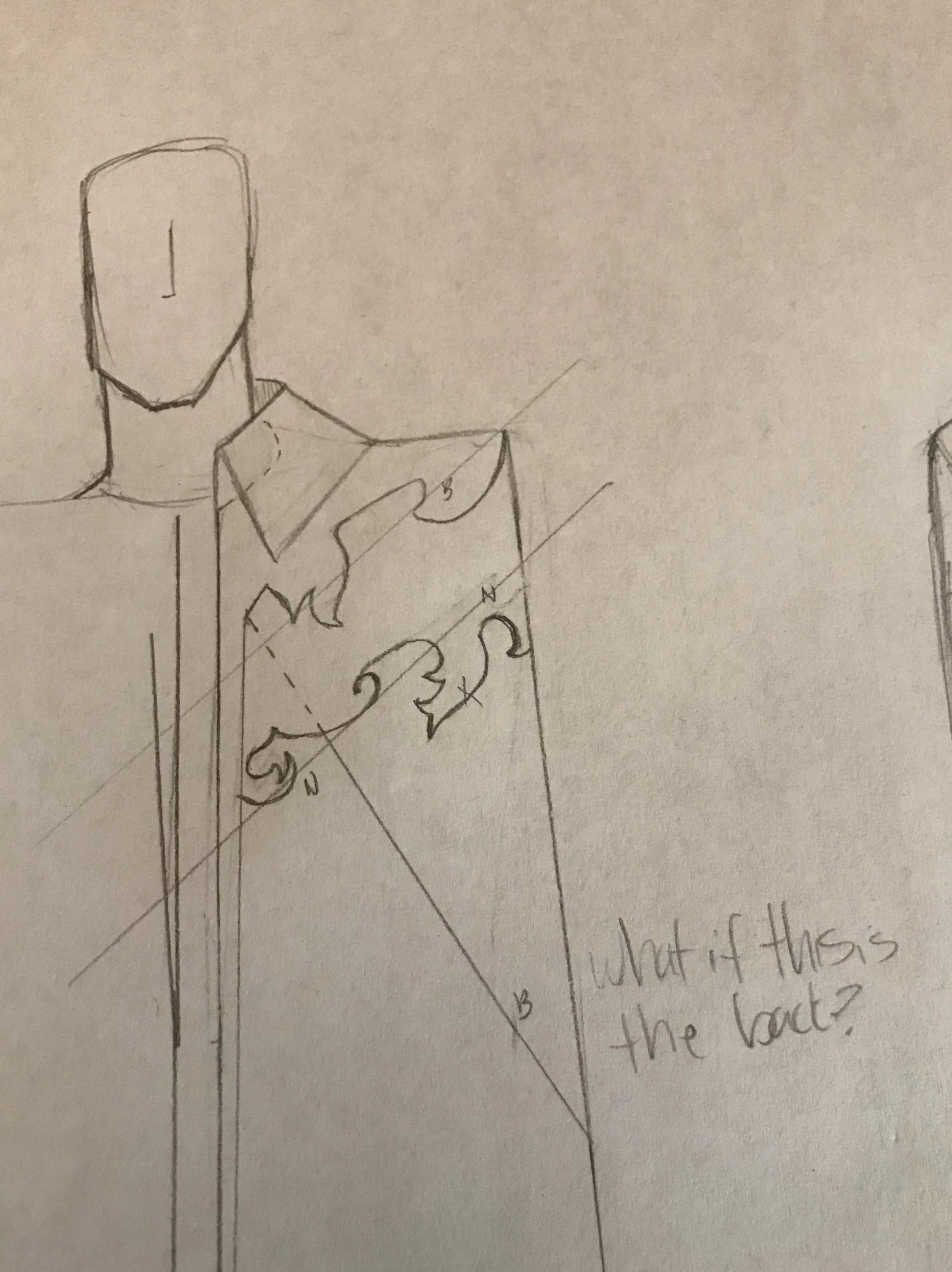 Original Phantom Cape Sketch *Differs slightly from finished product
