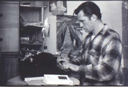 Jack Kerouac at his typewriter