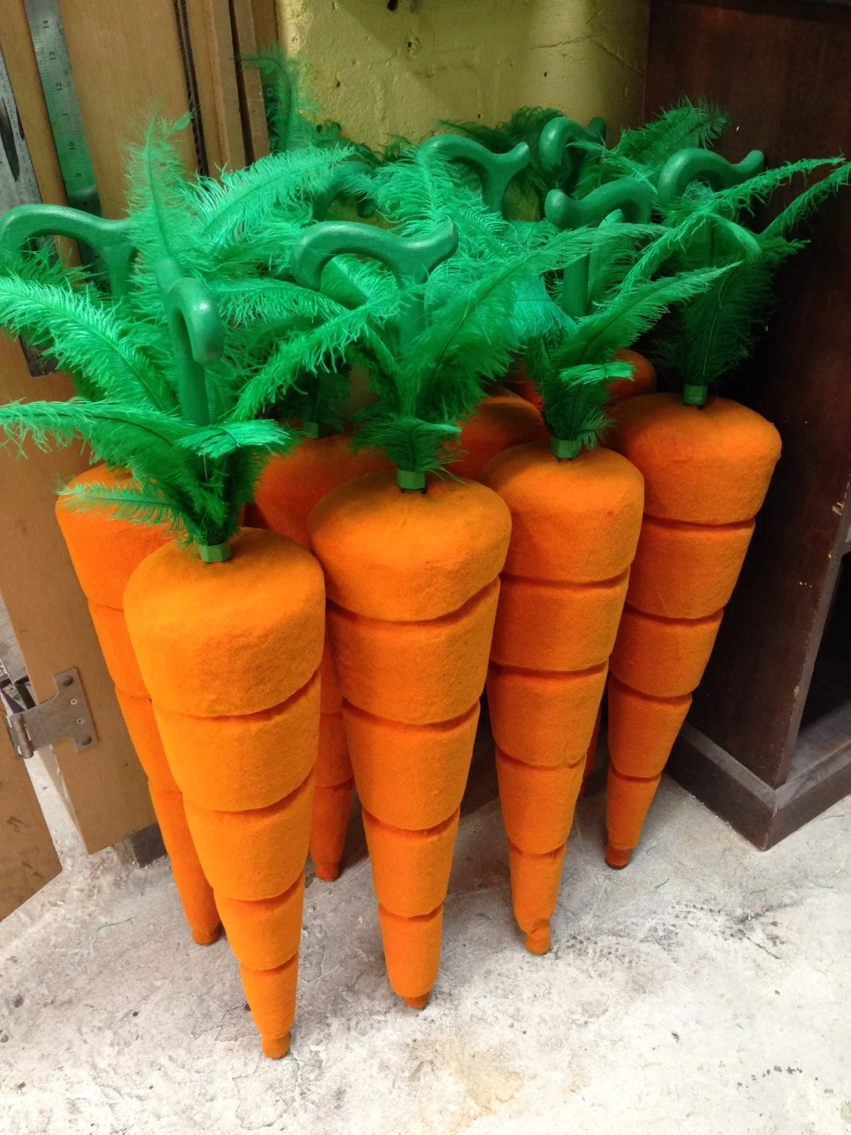 Carrot canes for dancing rabbits in 'Jack & the Beanstalk'