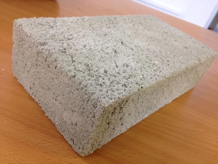 Foam concrete block prototype for Timberland shoe display