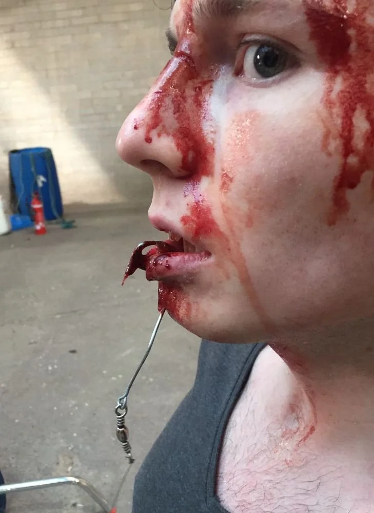 Fish hook practical FX for short film