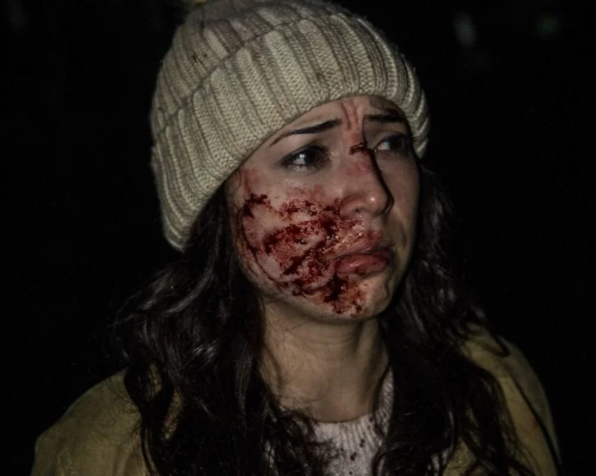 Trauma makeup for short film 'Hunted' directed by Owen Tooth