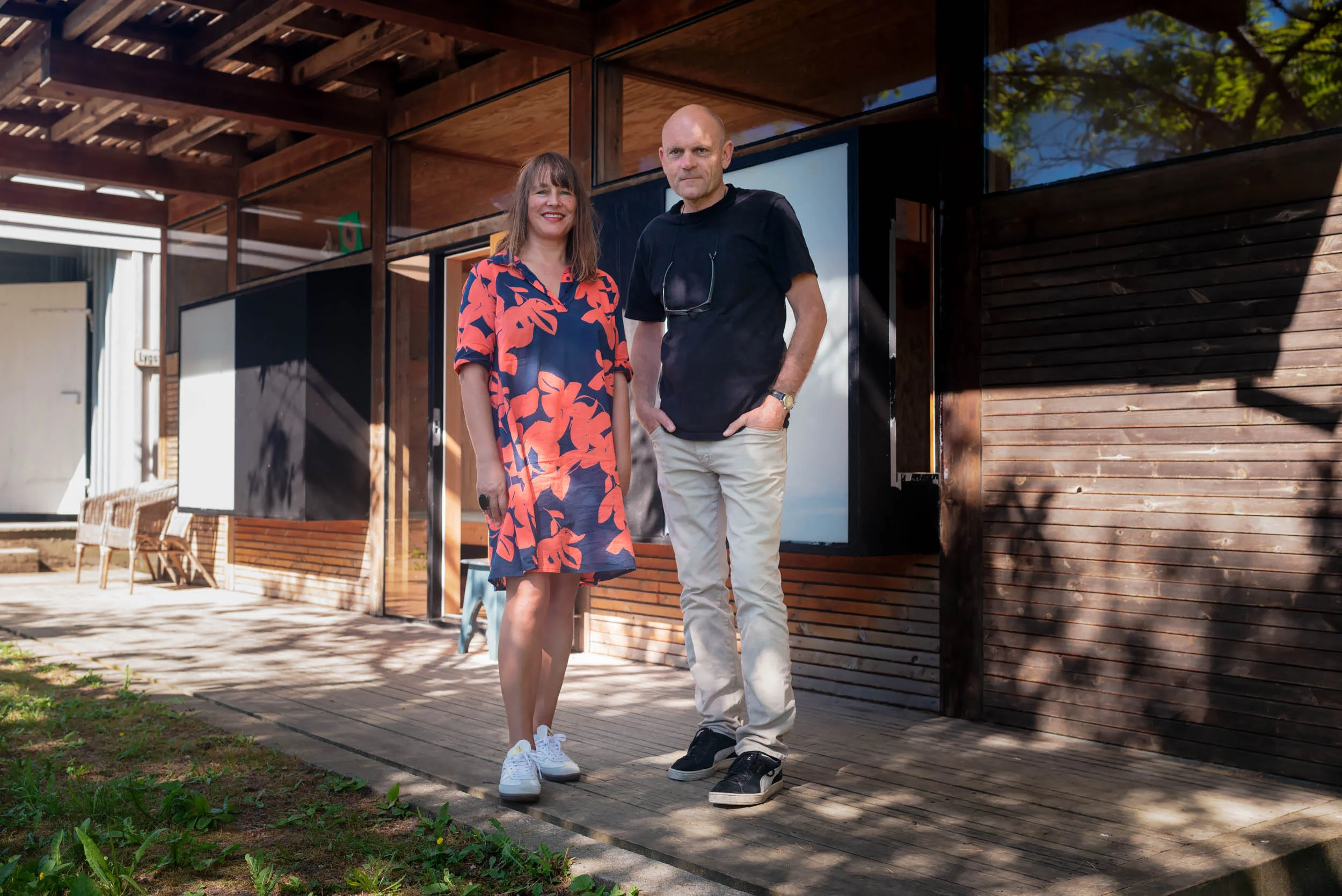 Director in charge, Charlotte Thiis-Evensen , together with architect, Carl-Viggo Hølmebakk .