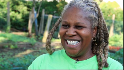 Karen Washington in the Garden of Happiness