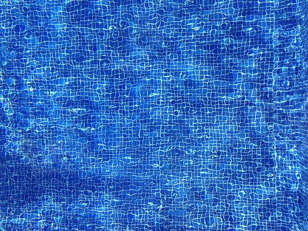 Our pool. Azul.