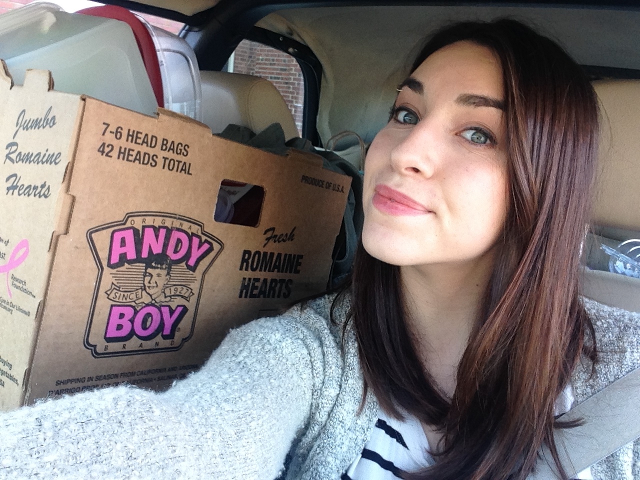 Before: At the time, I was working out of Frontier Kitchen in Haymarket, Virginia. Here's a photo of me in my Cabrio, filled to the brim, and headed for my first day of Thanksgiving baking in the kitchen. Slightly scared but still really excited...