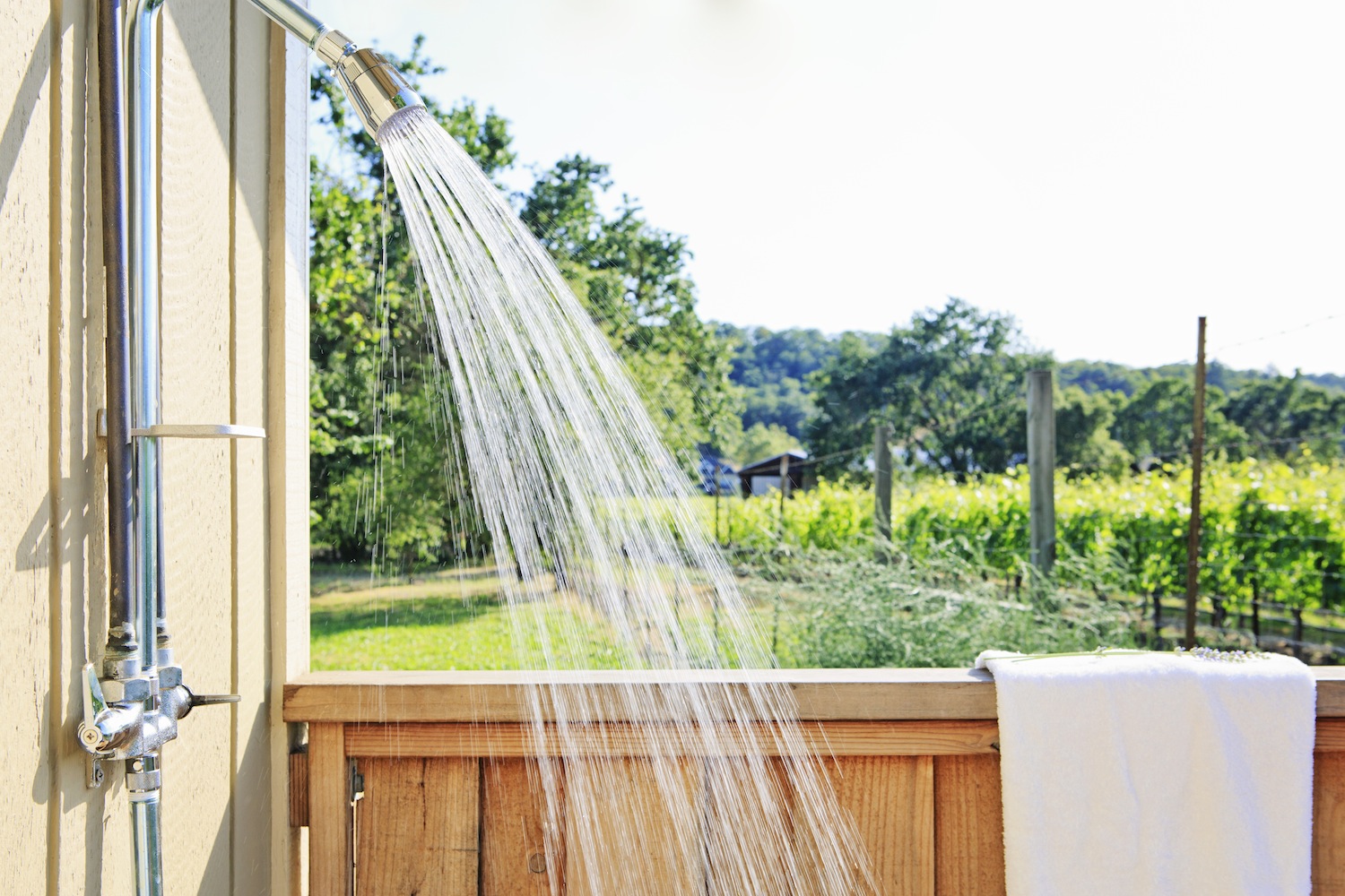 “The outdoor shower is amazing-- super sexy with million dollar views”