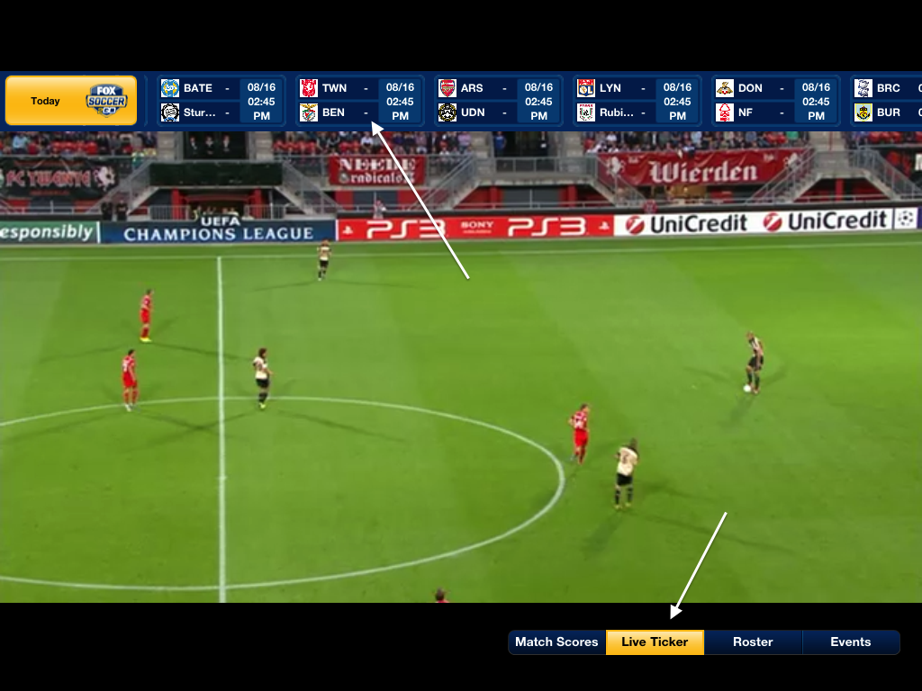 Twente Benfica - Game Started