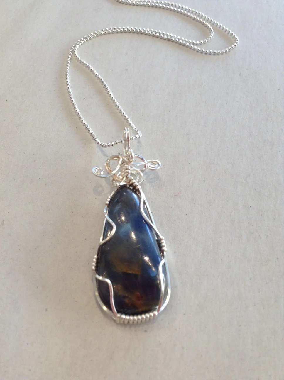CHARLES GOLLER Sapphire wire-wrapped 