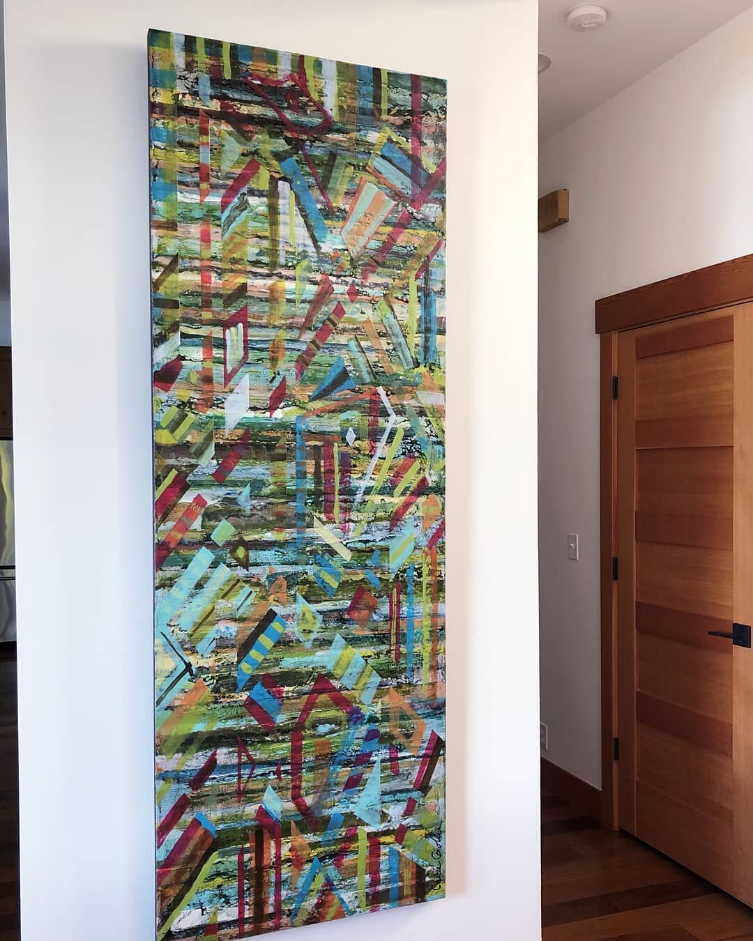 @carriegoller seven foot Native XIV installed in entrance to Bainbridge Island collectors' home.