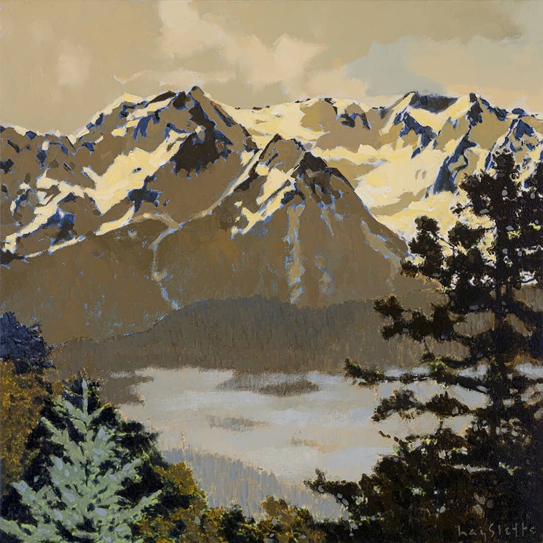 Another glorious Max Hayslette mountainscape, sold before we even had the chance to hang it. #whew #thatwasfast