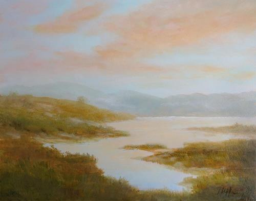 TIM PFEIFFER - Sunrise, oil, 12x12 (framed) — Carrie Goller Gallery