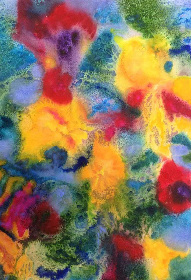 "Sending Out and S.O.S. - Melting Sea Star Series " Watercolor 30x20 ©Mary Kay Neumann Corporate Collection of West Bend Mutual Insurance Co.