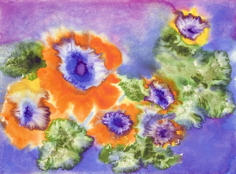 "Moondance" Tidepools in Peril Series Watercolor 22x30 ©Mary Kay Neumann $3500.00