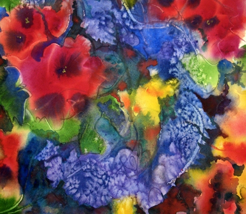 "I Heard It Thru The Grapevine" Watercolor 12x18, ©Mary Kay Neumann