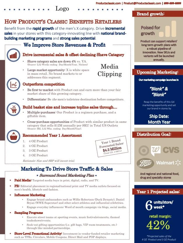 Retailer Sales Sheet™ DIY Template